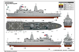 Trumpeter 1/350 USS New York LPD-21 Amphibious Transport Dock Plastic Model Kit image 41032