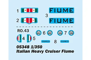 Trumpeter 1/350 Italian Fiume Heavy Cruiser Plastic Model Kit image 41113