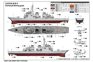 Trumpeter 1/350 JMSDF DDG-175 Myoko Plastic Model Kit image 41134