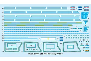 Trumpeter 1/700 USS John F. Kennedy CV-67 Aircraft Carrier Plastic Model Kit image 41192