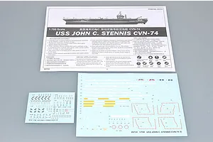 Trumpeter 1/700 USS John C. Stennis CVN-74 Aircraft Carrier Plastic Model Kit image 41208