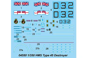 Trumpeter 1/350 HMS Type 45 Destroyer Plastic Model Kit image 41325