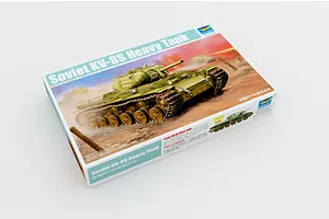 Trumpeter 1/35 scale Soviet KV-8S Heavy Tank plastic model kit box on a white background.