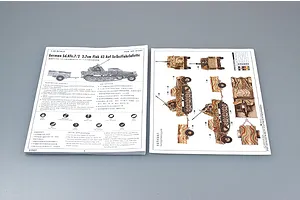 Trumpeter 1/35 German 3.7cm Flak 43 Auf Selbstfahrlafette (Sd.Kfz.7/2) w/ Sd.Anhanger 52 Self-Propelled Anti-Aircraft Gun Scaled Plastic Model Kit image 41563