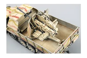 Trumpeter 1/35 German 3.7cm Flak 43 Auf Selbstfahrlafette (Sd.Kfz.7/2) w/ Sd.Anhanger 52 Self-Propelled Anti-Aircraft Gun Scaled Plastic Model Kit image 41575