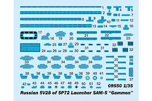Trumpeter 1/35 Russian 5V28 of 5P72 Launcher SAM-5 Scaled Plastic Model Kit image 41642