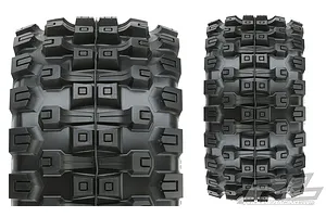 Pro-Line 3.8" MX38 HP Belted Tyres on Black Raid Rims - Glued Wheels 2Pcs image 41818