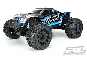 Pro-Line 3.8" Trencher LP Belted Tyres on Black Raid Rims - Glued Wheels 2Pcs image 41836