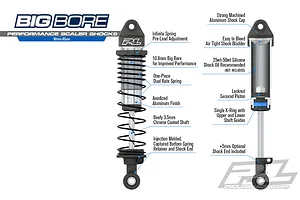 Pro-Line Big Bore Scaler Aluminium Threaded Shock Set 2Pcs (90mm-95mm) image 41860