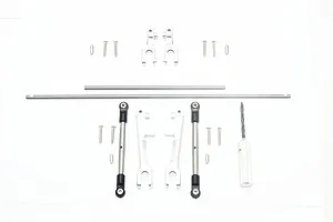 GPM UDR Silver Aluminium Front & Rear Left & Right Complete Sway Bars & Sway Bar Arms w/ Stainless Steel Turnbuckles image 42020
