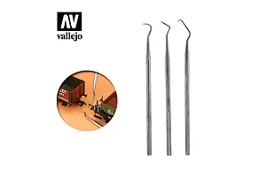 Vallejo Stainless Steel Probes Tool Set 3Pcs