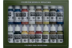 Vallejo Model Colour American Colonial Colour Acrylic Paint Set 16Pcs