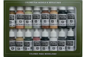 Vallejo Model Colour German Colors WWII Colour Acrylic Paint Set 16Pcs