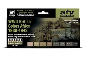 Vallejo Model Air WWII British Colors Africa 1939-1943 Colour Acrylic Paint Set 8Pcs