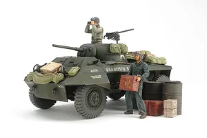 Tamiya 1/35 U.S. M8 Greyhound Light Armored Car Scaled Plastic Model Kit image 42478