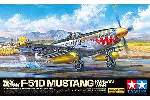 Tamiya 1/32 North American Korean War F-51D Mustang Scaled Plastic Model Kit image 42485