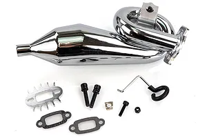 Rovan Baja 5B/5SC/5T Pigs Tail Tuned Exhaust Pipe Set w/ Upgraded Clamp image 42536