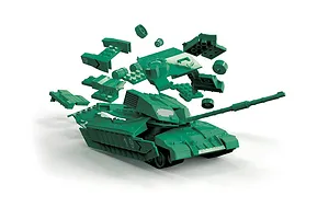 Airfix Quickbuild British Challenger Battle Tank Plastic Model Kit - Green image 42784