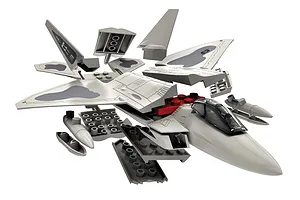 Airfix Quickbuild F-22 Raptor Jet Plastic Model Kit - Grey image 42811