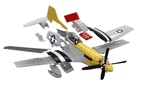 Airfix Quickbuild P-51D Mustang Fighter Plastic Model Kit image 42832