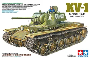 Tamiya 1/35 Russian 1941 KV-1 Heavy Tank Early Production Scaled Plastic Model Kit image 42902
