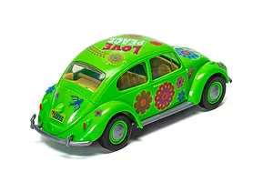 Airfix Quickbuild Volkswagen Beetle Plastic Model Kit - Green Flower Power image 42907