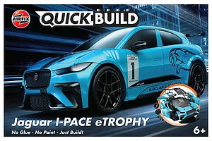 Airfix Quickbuild Jaguar I-Pace eTrophy Plastic Model Kit - Blue image 42914