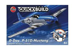 Airfix D-Day P-51D Mustang Fighter Quickbuild Plastic Model Kit image 42950