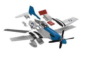 Airfix D-Day P-51D Mustang Fighter Quickbuild Plastic Model Kit image 42951