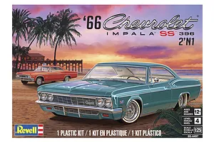 Revell 1/25 1966 Chevrolet Impala SS Scaled Plastic Model Kit image 43042