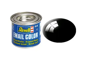 Revell 07 Gloss Black Enamel Paint 14ml image 43066