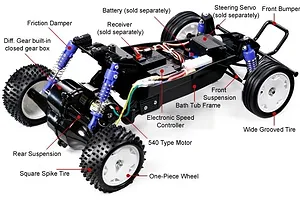 Tamiya Rising Fighter RC Buggy Electric 2WD 1/10 Scale Kit image 43262