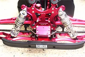 GPM Red Aluminium Front ARRMA Kraton, Outcast Complete 115mm Adjustable Shocks w/ Mounting Hardware image 43280