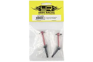 Yeah Racing Red Aluminium & Steel Tamiya TT-01 & TT-01E Universal Drive Shaft Set 2Pcs image 43322