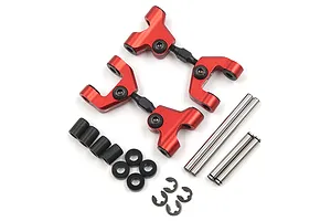 Yeah Racing Red Aluminium Tamiya TT-01 & TT-01E Rear Upper Suspension Arms 2Pcs w/ Hardware image 43327