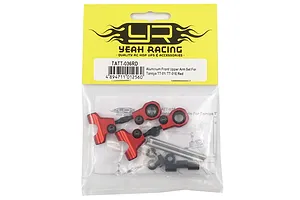 Yeah Racing Red Aluminium Tamiya TT-01 & TT-01E Front Upper Suspension Arms 2Pcs w/ Hardware image 43330