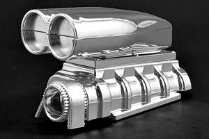 RPM Chrome Shotgun Style Model Intake & Blower Set image 43503