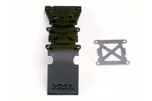 Traxxas Front Plastic Skid Plate (Black) w/ Stainless Steel Plate image 4353