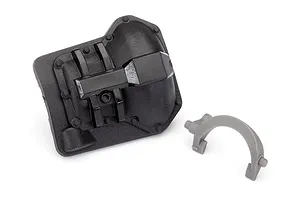 Traxxas TRX-6 Black Rear Differential Cover w/ Grey T-Lock Fork