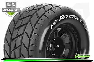 Louise 3.8" MT-Rocket MFT Tyres on (0 Offset) Black Rims - Glued Wheels 2Pcs image 43870