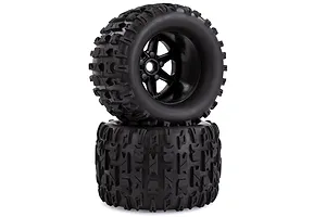Louise 3.8" MT-Pioneer MFT Tyres on (0 Offset) Black Rims - Glued Wheels 2Pcs image 43874