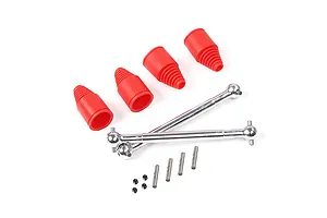 Rovan 9mm Drive Shaft (Replaceable Pins) /w Red Rubber Boots 2Pcs image 43977
