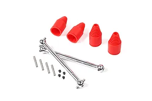 Rovan 9mm Drive Shaft (Replaceable Pins) /w Red Rubber Boots 2Pcs image 43978