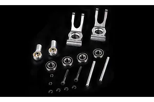 Rovan Baja Silver Aluminium Rear Hub Set image 44029