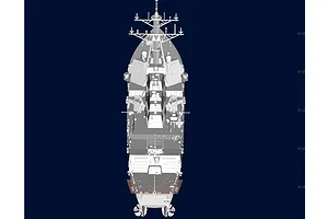 Trumpeter 1/350 USS Forrest Sherman DDG-98 Guided Missile Destroyer Plastic Model Kit image 44100
