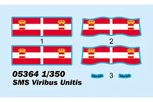 Trumpeter 1/350 Seiner Majestät Schiff (SMS) Viribus Unitis Battleship Plastic Model Kit image 44111