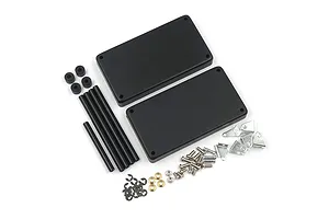 Yeah Racing Black 1/10 Metal 2 Tiered Rolling Workshop Cart Kit image 44661