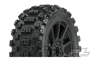 Pro-Line 3.3" Badlands MX M2 (Medium) Tyres on Black Mach 10 Rims - Glued Buggy Wheels 2Pcs image 44932