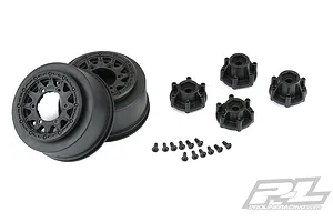 Pro-Line 2.2/3.0" Black Raid Rims 2Pcs w/ Removable Hexes image 44940