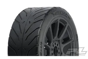 Pro-Line 3.3" Avenger HP S3 (Soft) Street Belted Tyres on Black Mach 10 Rims - Glued Buggy Wheels 2Pcs image 44968